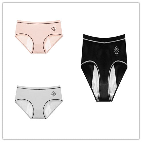Threaded cotton sanitary panties