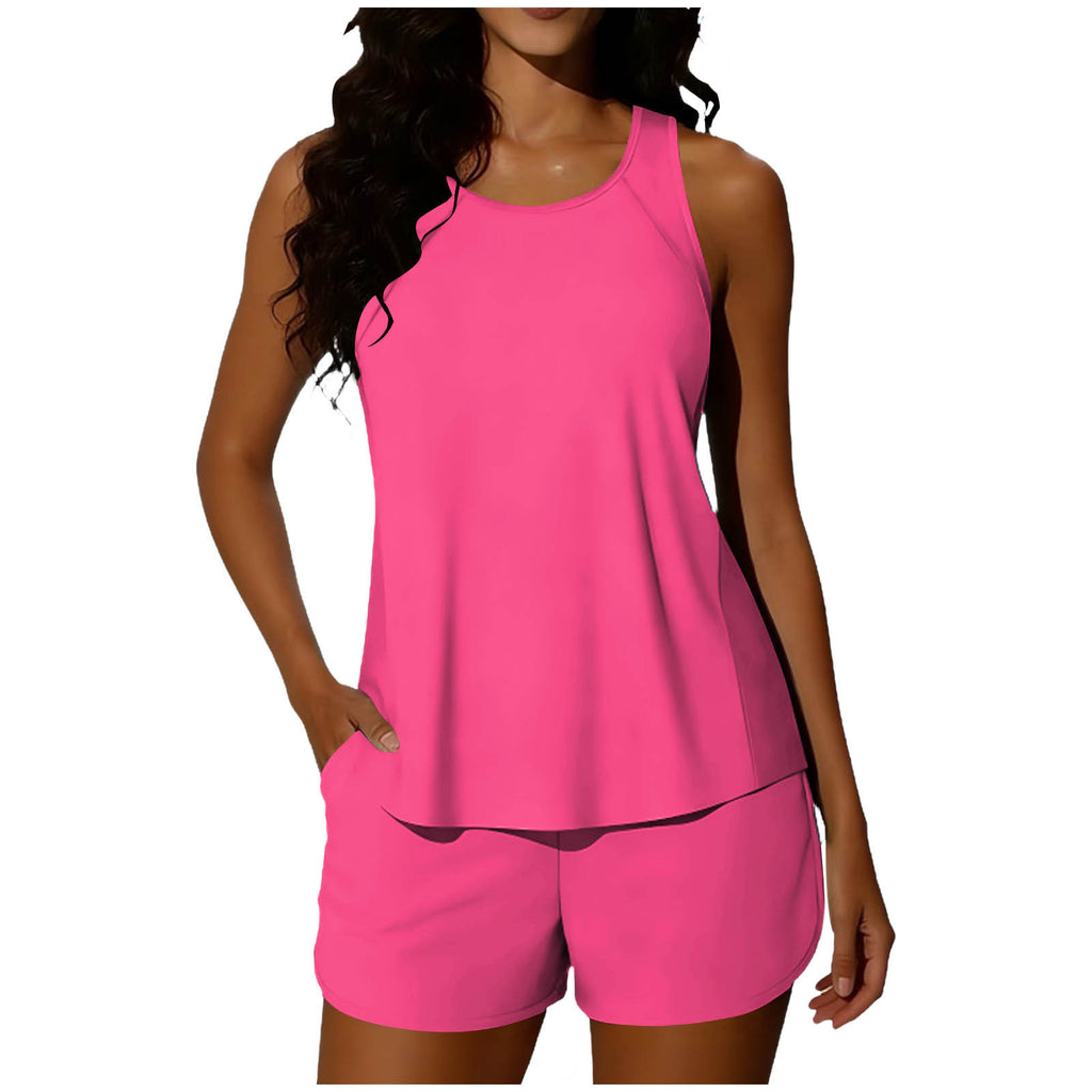 Slimming Shorts Set Summer Solid Color