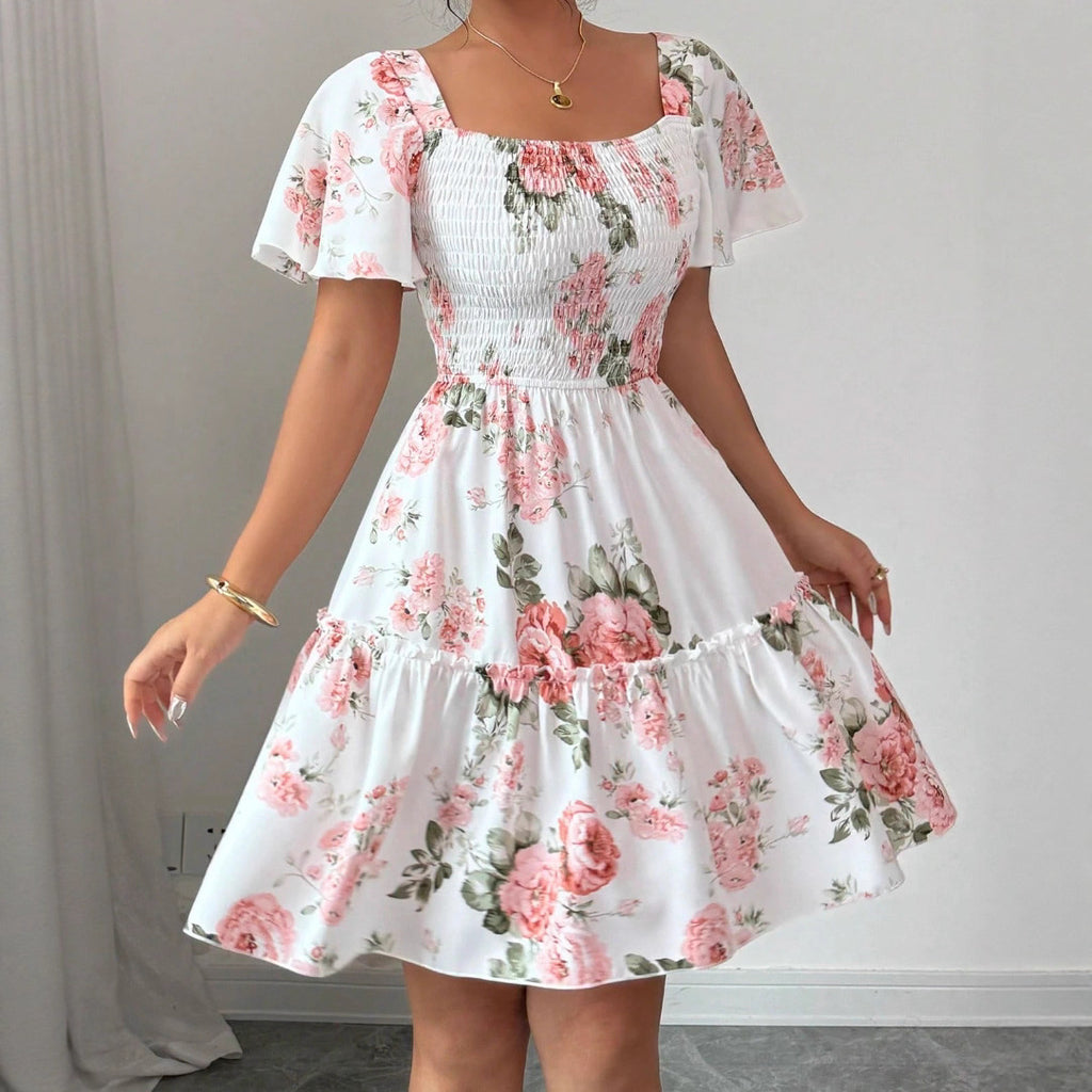 Women's Printed Short Sleeve Dress