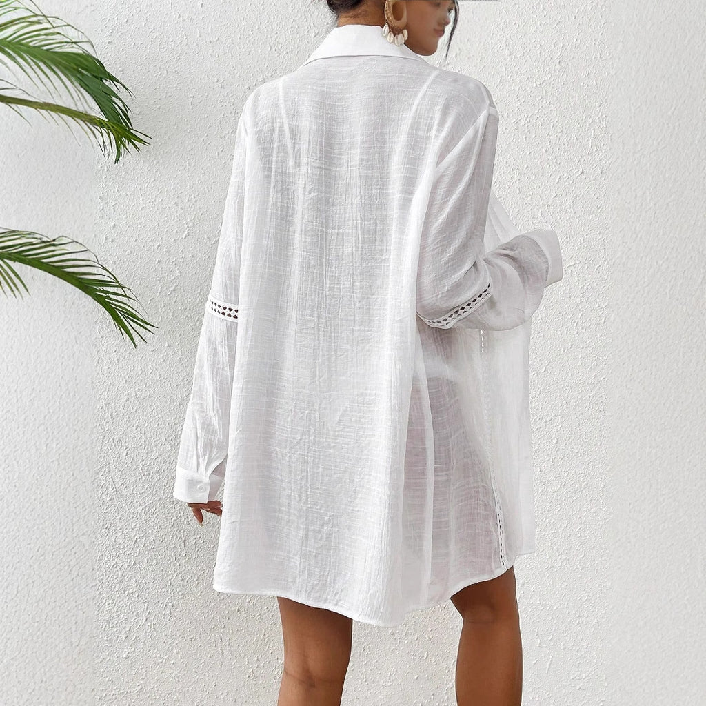 Lace Long-sleeved Beach Sun Protection Women's Loose