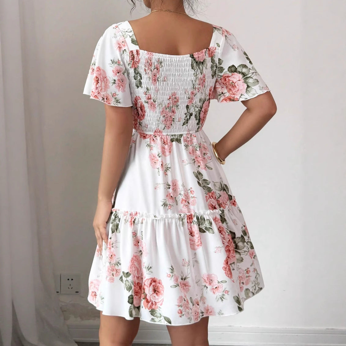 Women's Printed Short Sleeve Dress