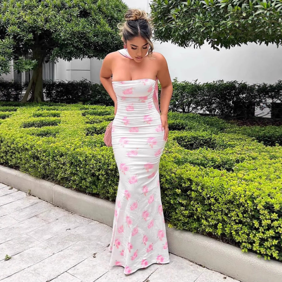 Summer Arrival Sexy Strapless Backless Bodycon Maxi Dress