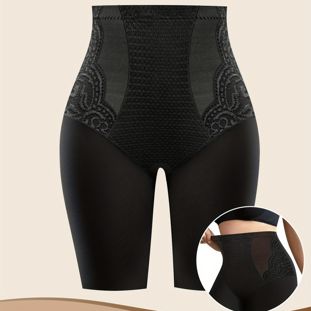 Lace Edge Anti Rolling Breathable Womens Shaping Panties For A Sleek Sculpted Silhouette