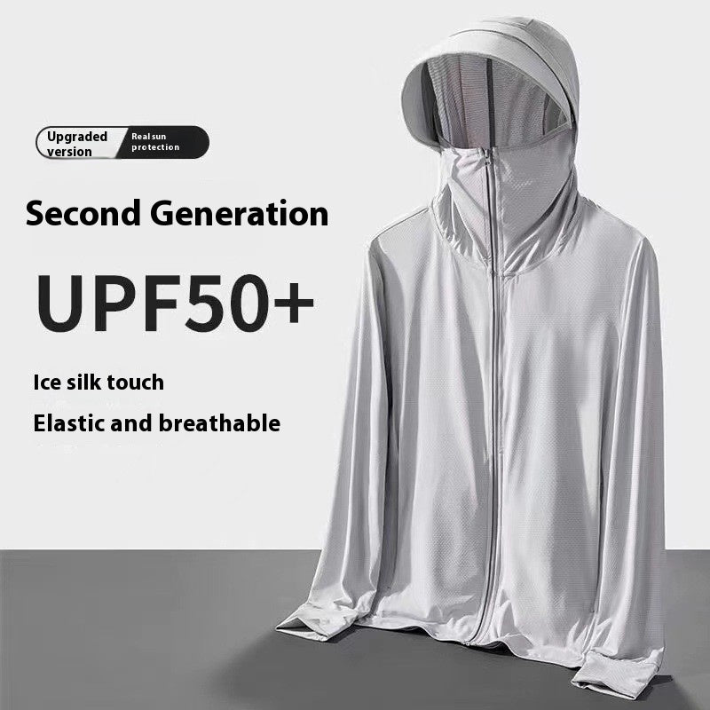 Ice Silk Sun Protection Clothing Men's UV Protection Fishing Jacket
