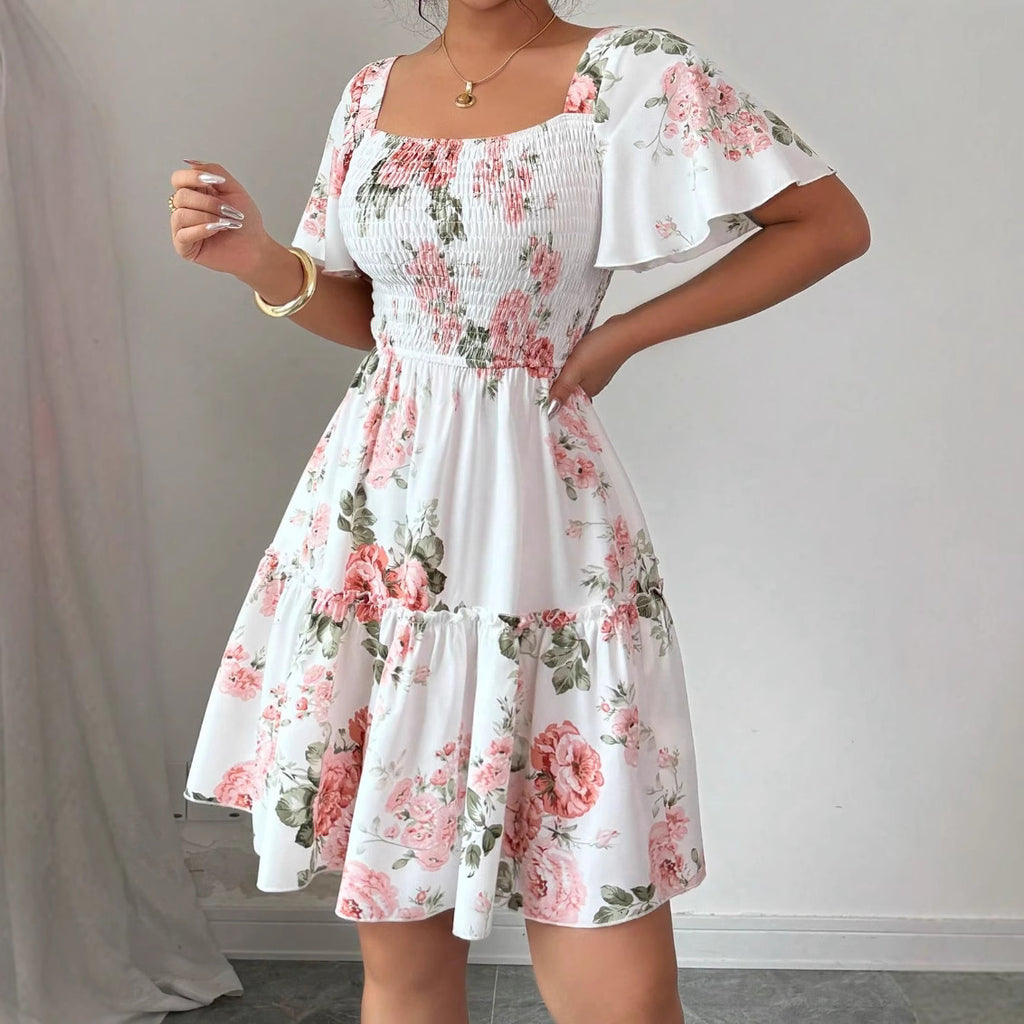 Women's Printed Short Sleeve Dress