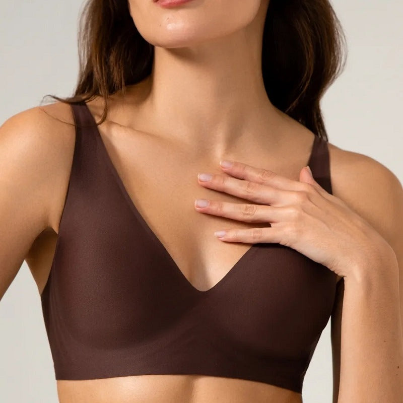 Seamless Jelly Womens Deep V Thin Sexy Bra