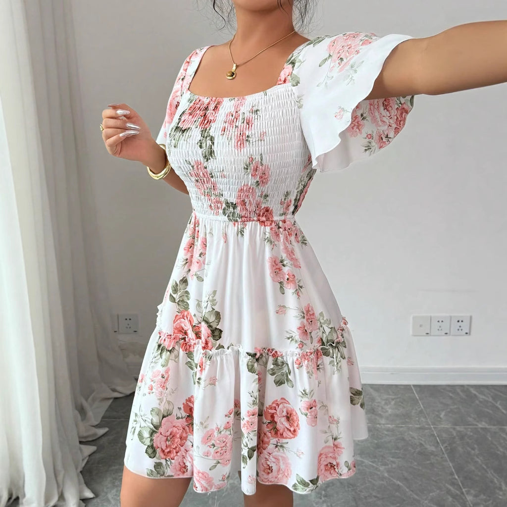 Women's Printed Short Sleeve Dress