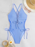 Azzure Sexy Backless Siamese Bikini Swimsuit