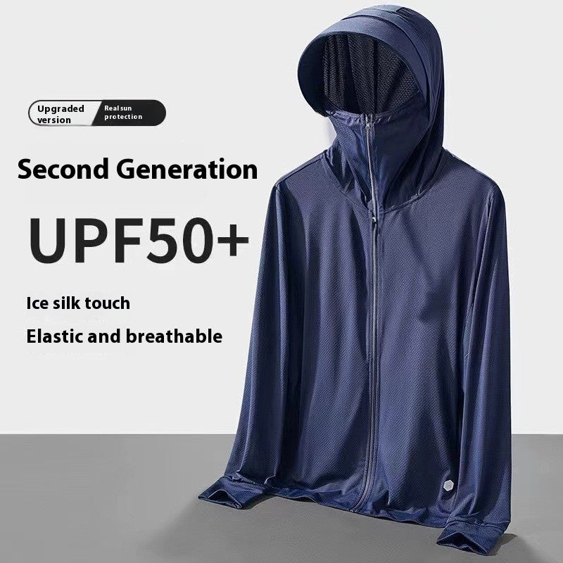 Ice Silk Sun Protection Clothing Men's UV Protection Fishing Jacket
